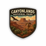 Canyonlands National Park Shield Emblem  Sticker (Peel N' Stick)